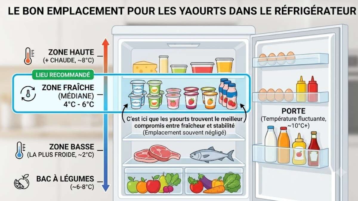 ou ranger les yaourts dans le frigo